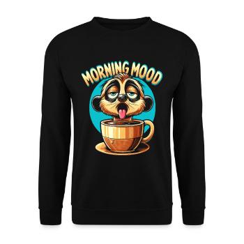 Café suricate - Sweat-shirt Unisexe - noir - Devant - Alina (178cm) & Michal (187cm)