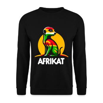 Cute Meerkat Africa African - Unisex Sweatshirt - black - Front - Alina (178cm) & Michal (187cm)
