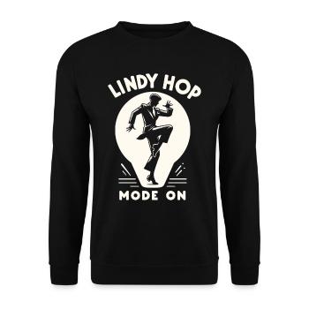Lindy Hop Leidenschaft Swing Dance - Unisex Pullover - Schwarz - Vorne - Alina (178cm) & Michal (187cm)