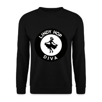 Lindy Hop Leidenschaft Swing Dance - Unisex Pullover - Schwarz - Vorne - Alina (178cm) & Michal (187cm)