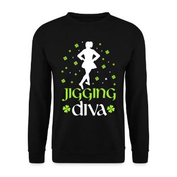 Danse irlandaise Danse irlandaise - Sweat-shirt Unisexe - noir - Devant - Alina (178cm) & Michal (187cm)