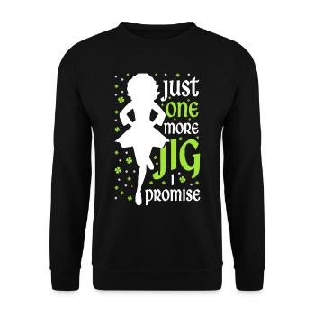 Irish Dance Irish Dancing - Unisex Sweatshirt - black - Front - Alina (178cm) & Michal (187cm)