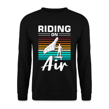Wingsurfing Foil Wing Wing Boarding Wing Foiling - Unisex Sweatshirt - black - Front - Alina (178cm) & Michal (187cm)