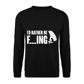 Wingsurfing Foil Wing Wing Boarding Wing Foiling - Unisex Sweatshirt - black - Front - Alina (178cm) & Michal (187cm)