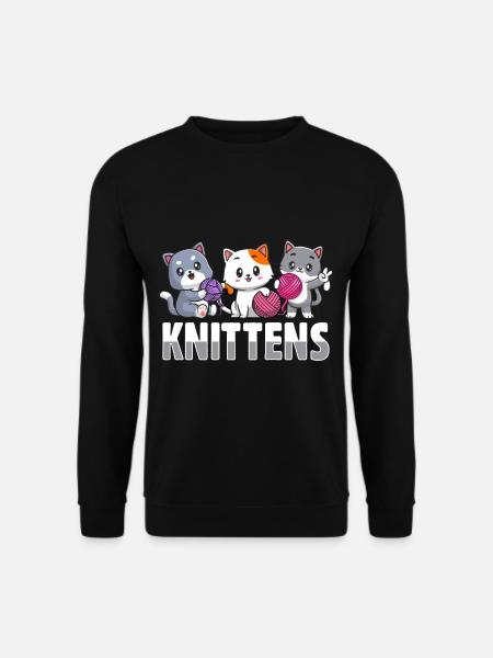 Crochet amant drôle boucle & crochet Design - Sweat-shirt Unisexe - noir
