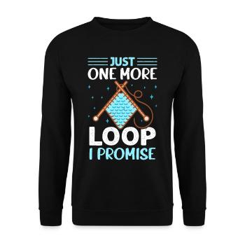 Crochet Lover Funny Loop & Hook Design - Unisex Pullover - Schwarz - Vorne - Alina (178cm) & Michal (187cm)