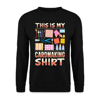 Papier d’artisanat carter fait à la main Crafter carte - Sweat-shirt Unisexe - noir - Devant - Alina (178cm) & Michal (187cm)