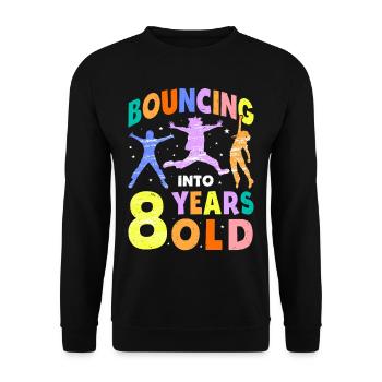 Trampoline Lover 8e anniversaire Party Jumping - Sweat-shirt Unisexe - noir - Devant - Alina (178cm) & Michal (187cm)