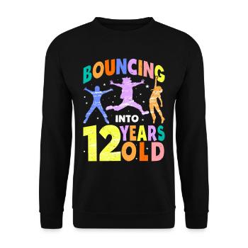 Trampoline Lover 8e anniversaire Party Jumping - Sweat-shirt Unisexe - noir - Devant - Alina (178cm) & Michal (187cm)