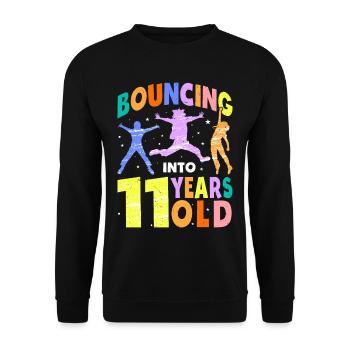Trampoline Lover 8e anniversaire Party Jumping - Sweat-shirt Unisexe - noir - Devant - Alina (178cm) & Michal (187cm)
