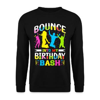 Trampolin Geburtstagsparty - Unisex Pullover - Schwarz - Vorne - Alina (178cm) & Michal (187cm)