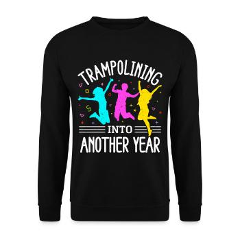 Trampolin Geburtstagsparty - Unisex Pullover - Schwarz - Vorne - Alina (178cm) & Michal (187cm)
