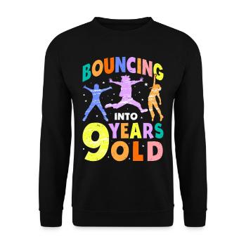 Trampoline Lover 8e anniversaire Party Jumping - Sweat-shirt Unisexe - noir - Devant - Alina (178cm) & Michal (187cm)