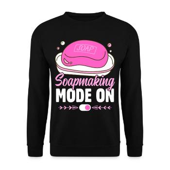 Savon Savon de bain Savon naturel - Sweat-shirt Unisexe - noir - Devant - Alina (178cm) & Michal (187cm)