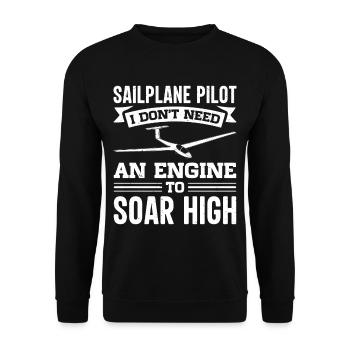 Planeur - Sweat-shirt Unisexe - noir - Devant - Alina (178cm) & Michal (187cm)