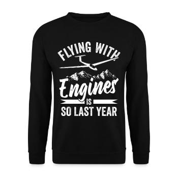 Segelflieger - Unisex Pullover - Schwarz - Vorne - Alina (178cm) & Michal (187cm)