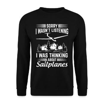 Planeur - Sweat-shirt Unisexe - noir - Devant - Alina (178cm) & Michal (187cm)