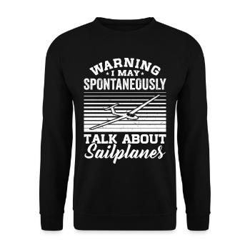 Glider - Unisex Sweatshirt - black - Front - Alina (178cm) & Michal (187cm)