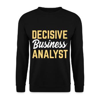 Business Administration Business Administration Office - Unisex Sweatshirt - black - Front - Alina (178cm) & Michal (187cm)