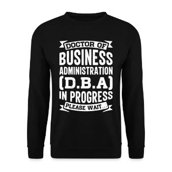 Business Administration Business Administration Office - Unisex Sweatshirt - black - Front - Alina (178cm) & Michal (187cm)