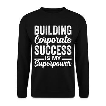 Business Administration Business Administration Office - Unisex Sweatshirt - black - Front - Alina (178cm) & Michal (187cm)