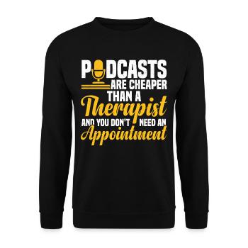 Podcaster Podcast - Sweat-shirt Unisexe - noir - Devant - Alina (178cm) & Michal (187cm)
