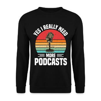 Podcaster Podcast - Sweat-shirt Unisexe - noir - Devant - Alina (178cm) & Michal (187cm)