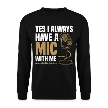 Podcaster Podcast - Sweat-shirt Unisexe - noir - Devant - Alina (178cm) & Michal (187cm)