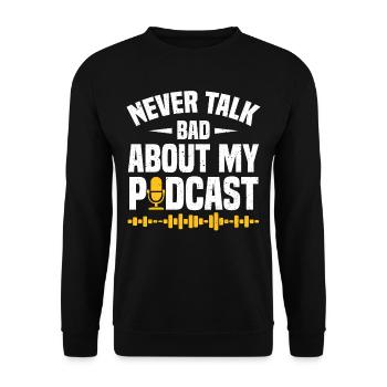 Podcaster Podcast - Sweat-shirt Unisexe - noir - Devant - Alina (178cm) & Michal (187cm)