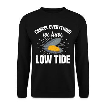 Mussels Seafood - Unisex Sweatshirt - black - Front - Alina (178cm) & Michal (187cm)