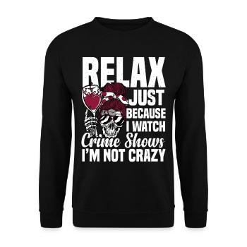 True Crime - Unisex Pullover - Schwarz - Vorne - Alina (178cm) & Michal (187cm)