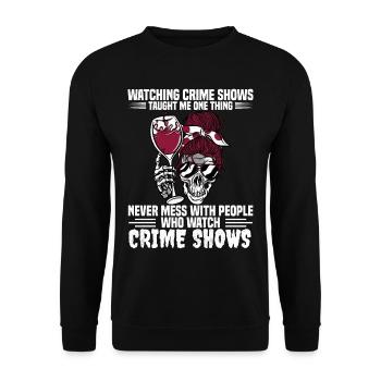 True Crime - Unisex Sweatshirt - black - Front - Alina (178cm) & Michal (187cm)