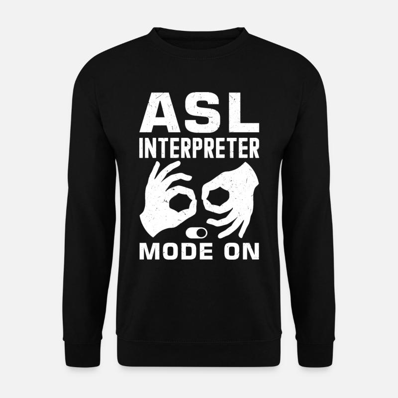 Taubstumm Gebärdensprache - Unisex Pullover - Schwarz