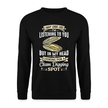 Mussels Seafood - Unisex Sweatshirt - black - Front - Alina (178cm) & Michal (187cm)