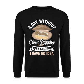 Mussels Seafood - Unisex Sweatshirt - black - Front - Alina (178cm) & Michal (187cm)