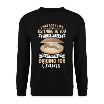 Mussels Seafood - Unisex Sweatshirt - black - Front - Alina (178cm) & Michal (187cm)