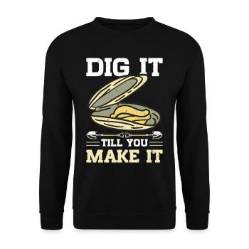 Mussels Seafood - Unisex Sweatshirt - black - Front - Alina (178cm) & Michal (187cm)