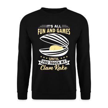 Mussels Seafood - Unisex Sweatshirt - black - Front - Alina (178cm) & Michal (187cm)