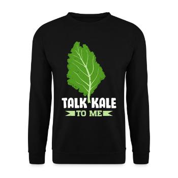 Kale Vegetarian Veganism - Unisex Sweatshirt - black - Front - Alina (178cm) & Michal (187cm)