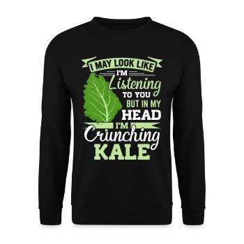 Kale Vegetarian Veganism - Unisex Sweatshirt - black - Front - Alina (178cm) & Michal (187cm)