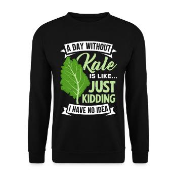 Kale Vegetarian Veganism - Unisex Sweatshirt - black - Front - Alina (178cm) & Michal (187cm)