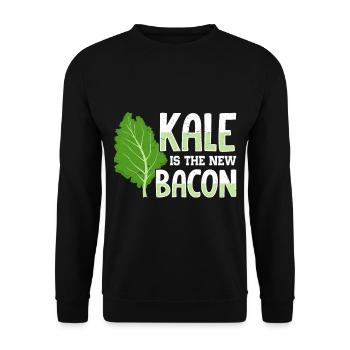 Kale Vegetarian Veganism - Unisex Sweatshirt - black - Front - Alina (178cm) & Michal (187cm)