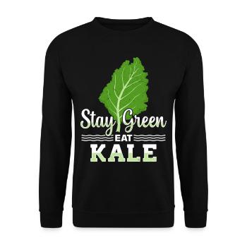 Kale Vegetarian Veganism - Unisex Sweatshirt - black - Front - Alina (178cm) & Michal (187cm)