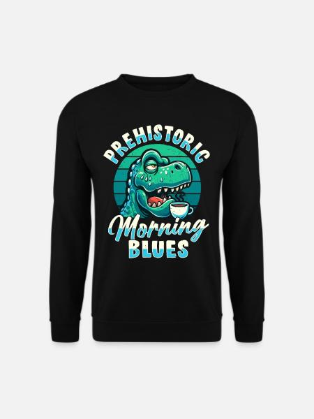 Grumpy Trex Dinosaur With - Unisex Sweatshirt - black