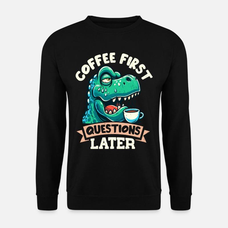 Dinosaure Trex avec - Sweat-shirt Unisexe - noir