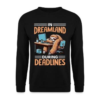 Büro Humor Business Home Office - Unisex Sweatshirt - black - Front - Alina (178cm) & Michal (187cm)