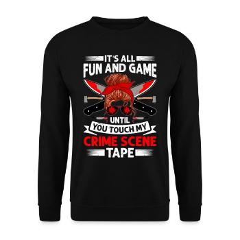 True Crime - Unisex Sweatshirt - black - Front - Alina (178cm) & Michal (187cm)