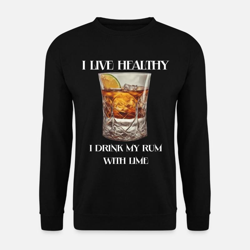 Healthy Rum - Unisex Pullover - Schwarz