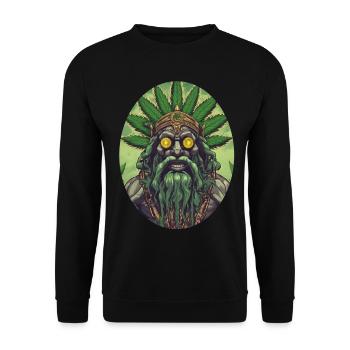 Cannaking - Unisex Sweatshirt - black - Front - Alina (178cm) & Michal (187cm)