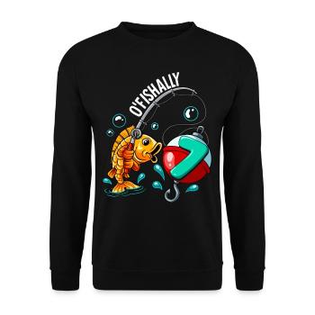 7e anniversaire pêcheur à la ligne - Sweat-shirt Unisexe - noir - Devant - Alina (178cm) & Michal (187cm)